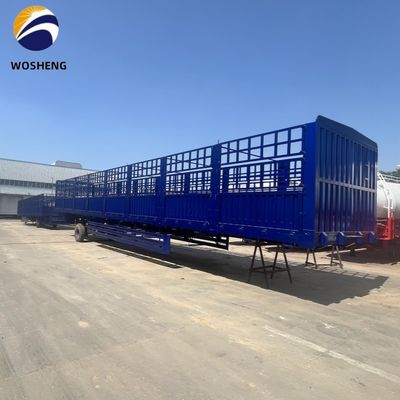 Semi-Anhänger mit hohem Zaun für Schüttgut 3 Achse 4 Achse Stake-Truck-Anhänger
