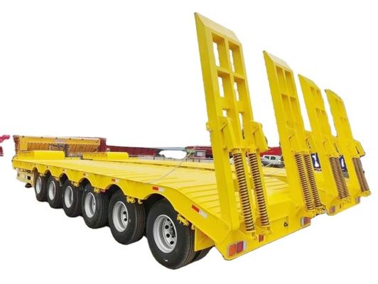 Hydraulischer Aufzug 4 Achse 80T Abnehmbarer Gänsenhals-Sehnwagen 16000x3000x1100mm