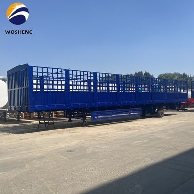 Semi-Anhänger mit hohem Zaun für Schüttgut 3 Achse 4 Achse Stake-Truck-Anhänger