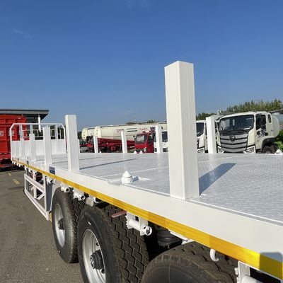 12500x2500x1600-3100mm 3-4 Achsen Fuwa-Achse Flachbett-Halbanhänger geeignet für Container