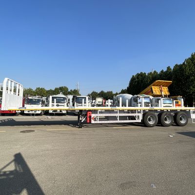 12500x2500x1600-3100mm 3-4 Achsen Fuwa-Achse Flachbett-Halbanhänger geeignet für Container
