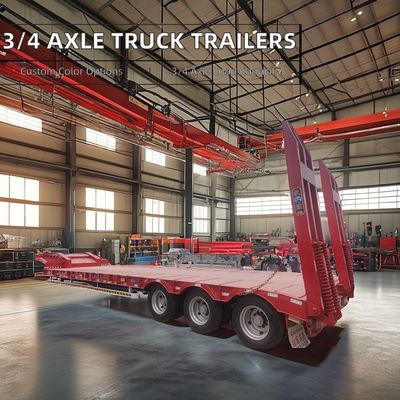 Doppelleitungsbremssystem 40T-100T Stahlcontaineranhänger für Schwerlasttransport