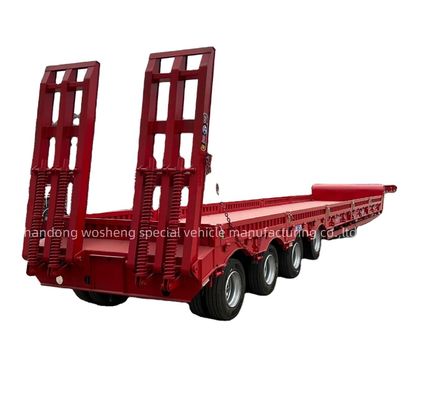 13-18m x 2,5-3m x 3,3m Lkw-Anhänger 60-100 Tonnen 3 Achsen Gänsehals Niedrigbett-Halbanhänger