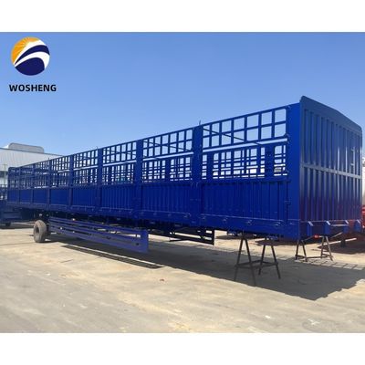 12400x2500x3650mm Stahl 3 Achse 4 Achse Zaun Lkw Halbanhänger für in verschiedenen Farben