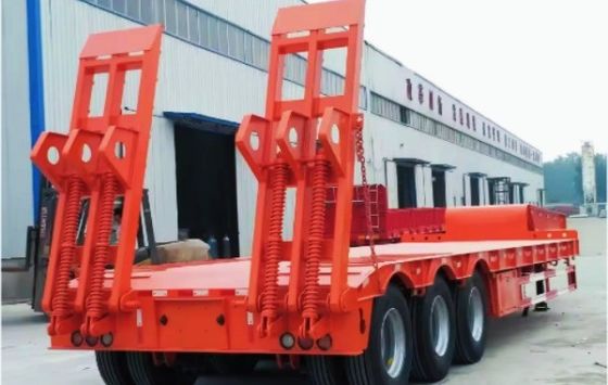 13-18m x 2,5-3m x 3,3m Lkw-Anhänger 60-100 Tonnen 3 Achsen Gänsehals Niedrigbett-Halbanhänger