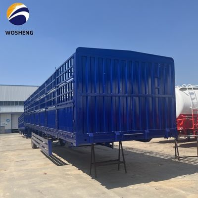 12400x2500x3650mm Stahl 3 Achse 4 Achse Zaun Lkw Halbanhänger für in verschiedenen Farben