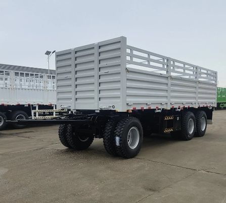 3 Achsen Zugstange Dolly Full Truck Anhänger mit Zaun Pfahl Auf Wunsch des Kunden
