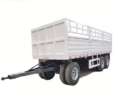 3 Achsen Zugstange Dolly Full Truck Anhänger mit Zaun Pfahl Auf Wunsch des Kunden