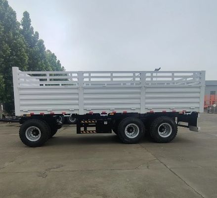 3 Achsen Zugstange Dolly Full Truck Anhänger mit Zaun Pfahl Auf Wunsch des Kunden