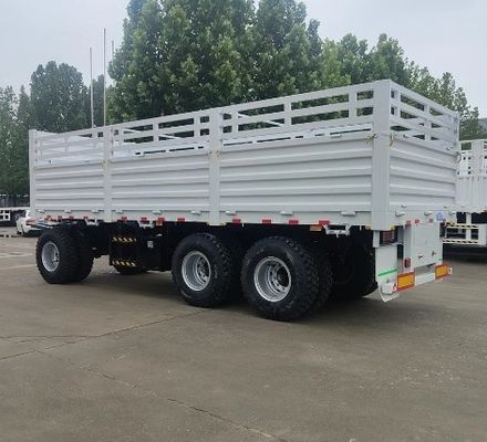 3 Achsen Zugstange Dolly Full Truck Anhänger mit Zaun Pfahl Auf Wunsch des Kunden