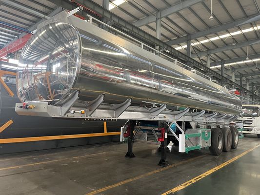 Standard 28 Tonnen Landungsgetriebe 3 Achsen 25-60 CBM Aluminiumlegierung Brennstoffbehälter Semi-Anhänger