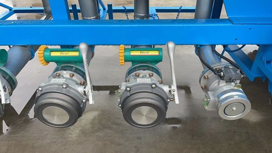 Standard 28 Tonnen Landungsgetriebe 3 Achsen 25-60 CBM Aluminiumlegierung Brennstoffbehälter Semi-Anhänger