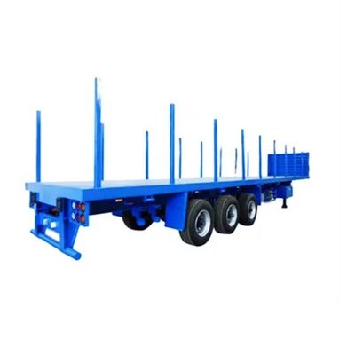 Q345b Hauptstrahl 3 Achsen 20ft 40ft Container Transport 60-100Tons Flachbett Flachbett Lkw Halbanhänger