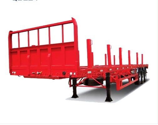 Flatbed Semi-Trailer mit 20-80 Tonnen Kapazität in 2/3/4 Achsen von 14M für 40ft Trailer