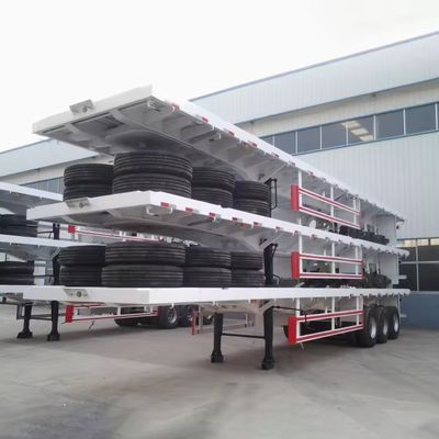 Flatbed Semi-Trailer mit 20-80 Tonnen Kapazität in 2/3/4 Achsen von 14M für 40ft Trailer