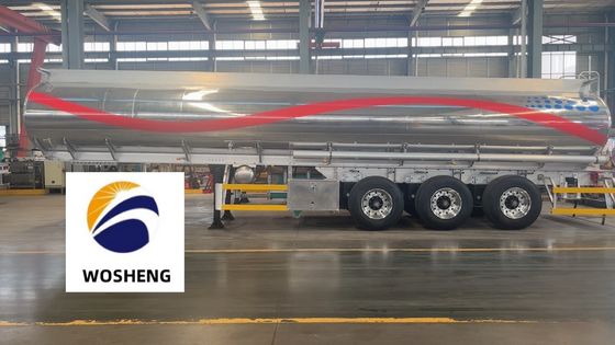 4200L Kraftstoffbehälter Halbanhänger aus Kohlenstoffstahl, Edelstahl oder Aluminiumlegierung
