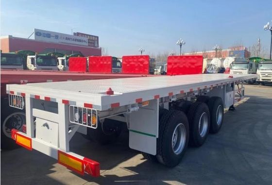 12 Satz Twist Lock Flatbed Semi-Trailer für 30 bis 100 Tonnen Kapazität und Lkw-Anhänger