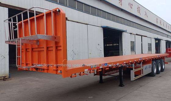 12 Satz Twist Lock Flatbed Semi-Trailer für 30 bis 100 Tonnen Kapazität und Lkw-Anhänger