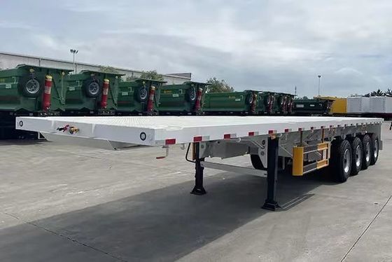 12 Satz Twist Lock Flatbed Semi-Trailer für 30 bis 100 Tonnen Kapazität und Lkw-Anhänger