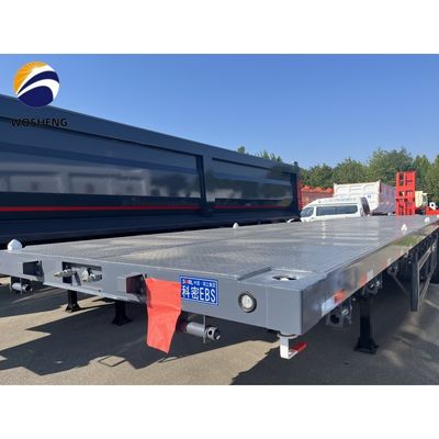 20ft 40ft Container Flatbed Truck Semi-Trailer mit 3mm 4mm Kornplatte Plattform