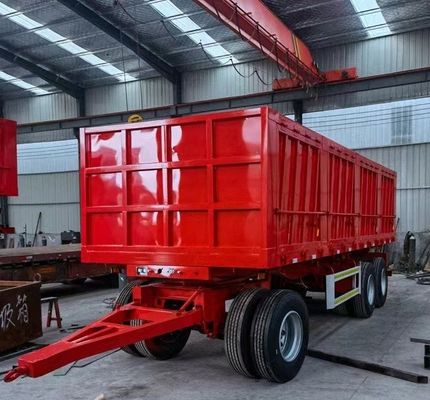 500 mm Q345 Kohlenstoffstahl Zugstange Seitenwand Vollanhänger für 40-100 Tonnen Ladekapazität
