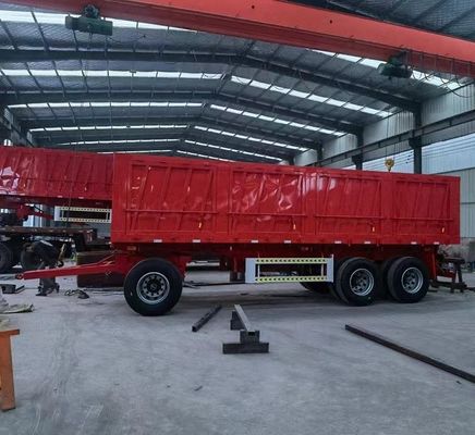 500 mm Q345 Kohlenstoffstahl Zugstange Seitenwand Vollanhänger für 40-100 Tonnen Ladekapazität