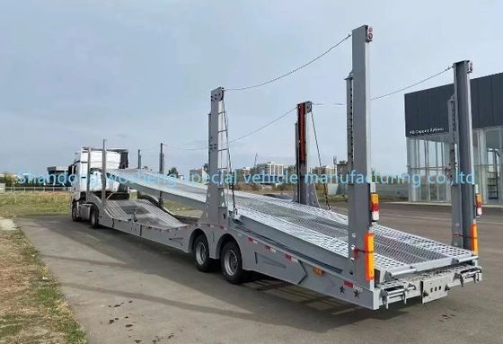 1 Einheit Landegerät Wosheng Fahrzeugtransport Halbanhänger mit 2 Achsen und Doppeldeck