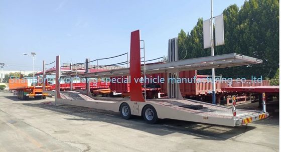 1 Einheit Landegerät Wosheng Fahrzeugtransport Halbanhänger mit 2 Achsen und Doppeldeck