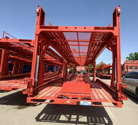 WS Fahrzeug Zwei SAF Achsen 8 Autos Transportanhänger Fahrzeugträger Anhänger für Russland