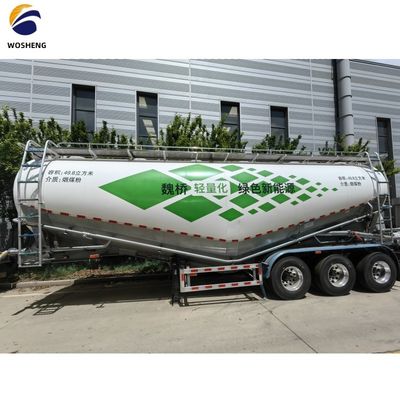3 Achsen 45 50 60 cbm Fly Ash Silo Zement Tanker Anhänger mit Arbeitsdruck von 2,5 bar