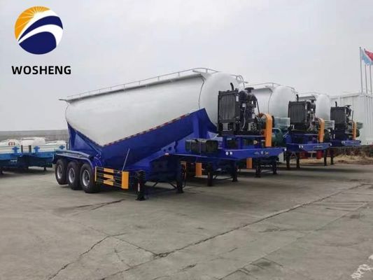 3 Achsen 45-60cbm Zement Tanker Halbanhänger mit Dieselmotor von Deutz/Huafeng/Weichai