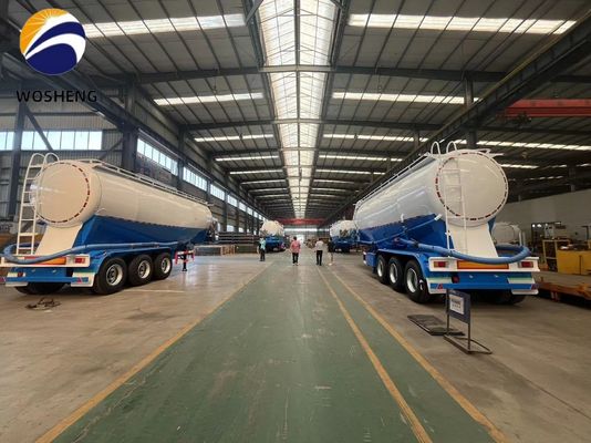 3 Achsen 45-60cbm Zement Tanker Halbanhänger mit Dieselmotor von Deutz/Huafeng/Weichai