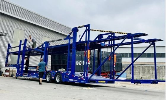 4 Stück Reifen Doppeldecker-Zug-Dolly-Anhänger für den Transport von Autos auf dem russischen Markt