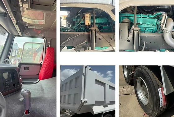 6 Zylinder Gebrauchtweißfarbiger Sand Lkw Fracht-Dumper-Tipper-Lkw für den afrikanischen Markt
