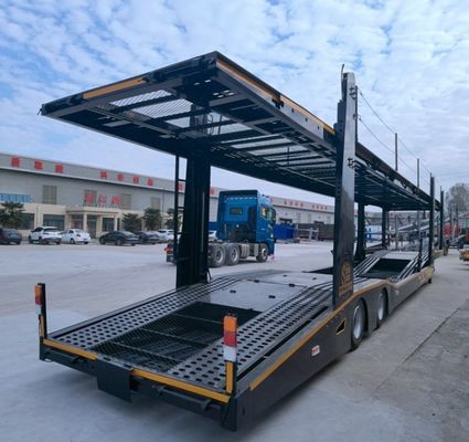 Mühelos transportieren Autos mit Wosheng 2 Achsen Car Car Carrier Trailer und 4 Stück Felgen