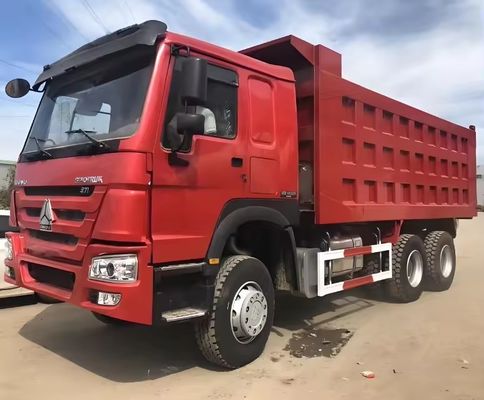 Gebraucht HOWO 6X4 Dump Truck für den Bergbau nach Russland Handfenster und Ladetank 5.3-6.2M