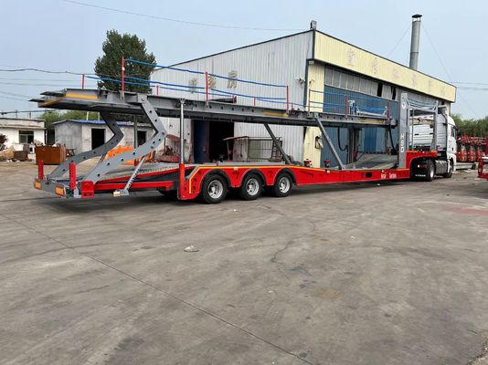 9800kg Tare Gewicht 3 Achsen 6/8/10 Autos Transport Traktor Halbanhänger für den Autotransport