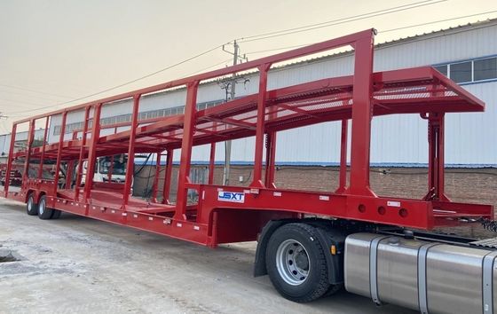 Hydraulisches und manuelles Heben Doppeldecker-Fahrzeug-Fahrzeug-Anhänger für den Kraftfahrzeugtransport